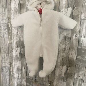 Ralph Lauren baby white teddy one piece